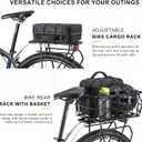 CXWXC Rear Bike Rack with Basket - Bike Cargo Rack for Disc Brake/Non-Disc Brake Mount - Bicycle Pannier Rack, Touring Carrier Rack fit 26-29 and 700c