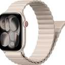 Magnetic Sport Bands for Apple Watch Band iWatch bands for Women Men,Silicone Loop Strap Wristband for Apple Watch Series 03-Starlight, 38mm 40mm 41mm 42mm(series 11 10)