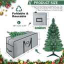 EMOMAS 7.5ft Heavy Duty Christmas Tree Storage Bag - Waterproof 600D Oxford Fabric, Reinforced Handles, Dual Zippers & Wide Opening. Christmas Tree Box. Solve Post - Holiday Storage Hasslesgrey