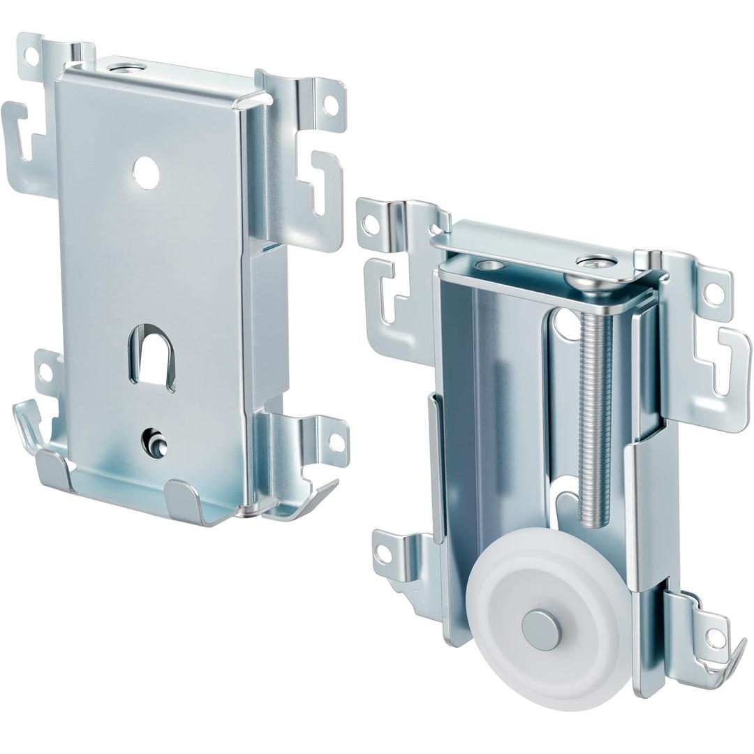 Therwen 2 Pcs 1-7/16 Inch Sliding Mirror Closet Door Roller Assembly Closet Door Wheels Steel-Framed Bottom Roller Replacement for Mirror Wardrobe