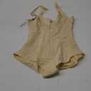 SHAPERX Women's Fajas Colombianas Shapewear Postpartum Tummy Control Body Shaper Butt Lifter Bodysuit (Medium, Beige)