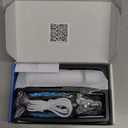 VIWIK Dog Nail Trimmers with Light, Cat Dog Nail Clippers, Dog Nail Grinder Quiet for Large Medium Small Dogs Paw & Cats Claw, Electric 2-Speed Pet Toenail Grooming Supplies, Gifts for Dog Lovers. (White+Blue)