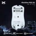 X-Raypad Obsidian Air/Pro Air Speed Mouse Skates, U-PE Universal Dot Mouse Skates Offers Excelent Wear Resistance, Speed & Control Abrasion Resistance Less Noise