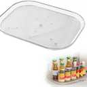 Rotating Tray, Rotatable Refrigerator Storage Tray, 360 Rotatable, Transparent Non-Slip Cup Holder, Transparent Double-Sided Refrigerator Kitchen
