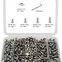 240 pcs M5 T Nut Screws Kit for 2020 2040 2080 Aluminum Extrusion, 120 pcs Silver M5x8/10/12/14mm Hexagon Socket Screws and 120 pcs M5 Drop in T-Nuts with 1 pcs Hex Wrench
