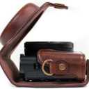 MegaGear MG284 Ever Ready Leather Camera Case Compatible with Sony Cyber-Shot DSC-RX100 VII, DSC-RX100 VI, DSC-RX100 V, DSC-RX100 IV, DSC-RX100 III - Dark Brown