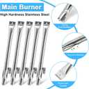 Grill Replacement Parts for Nexgrill 720-0888, 720-0888N, 720-0830H Gas Grill Models, 5 Pack Stainless Steel Pipe Burners, Heat Plates and Electronic Ignitors Kit for Nexgrill Replacement Parts