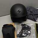 ScorpionEXO Covert X Open Face Half Shell 3/4 Motorcycle Helmet Comm Ready Speaker Pockets DOT Solid (Matte Black - Small)
