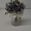 Silk Flowers in Vase, Artificial Flowers with Vase Fake Flowers Arrangement Faux Dahlia for Decoration Table Centerpiece (Dahlia)