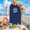 Navy Blue Arch Backdrop Cover 6.6FT Birthday Party Arch Covers Stretchy Balloon Wedding Navy Arch Cover Spandex Banquet Graduation Bridal Baby Shower Backdrop Photo Backgrounds Decoration