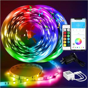 Led Strip Lights 100 ft Smart with App Remote Control, 5050 RGB for Bedroom, Living Room, Home Decoration, Music Sync Color Changing for Room Party(2 Rolls of 50 ft)