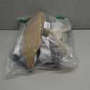 Becokan Beach Bag Initial Beach Tote with Makeup Bag for Travel Work Storage Personalized Birthday Gifts for Women Her (Light Grey)