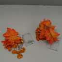 2 Pack Fall Decorations for Home Maple Leaf Pumpkin Lights, Total 20Ft 40 LED Battery Operated 3D Pumpkin Fall Leaves Garland String Light for Mantel Porch Indoor Outdoor Halloween Thanksgiving Decor