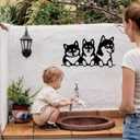 simpnavi Elegant Metal Wall Decor, 3 Cute Dog Design for Living Room, Dining Room or Kitchen, Unique Wall Art to Inspire (12inch)