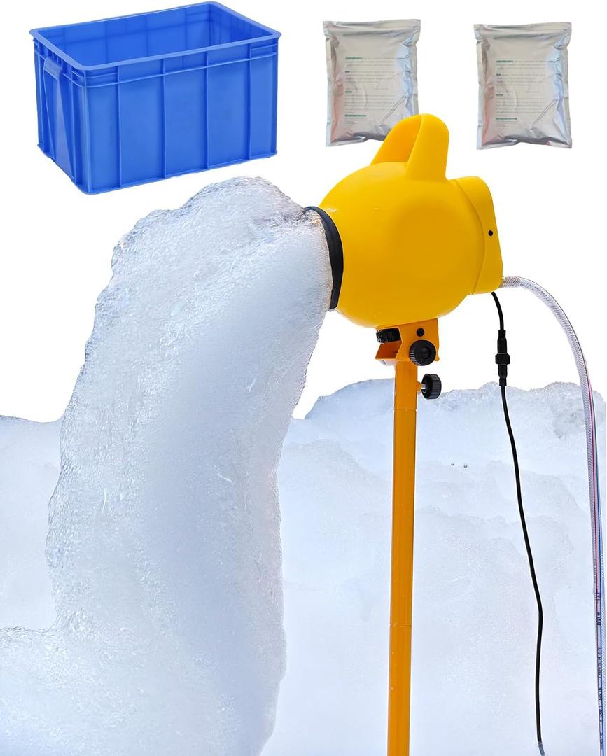 LANGXUN 800W Foam Machine for Summer Water Toys - Foam Maker Cannon with 2 Foam Particle Bags and Water Tank, for Birthdays Party, Backyard Summer Pool Parties Commercial Events