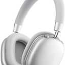 Peakfun P9 Active Noise Cancelling Headphones, Wireless Bluetooth Headphone, Over-Ear Headphones with Built-in Mic, 30H Playtime, Custom EQ via App, Deep bass headsets for Travel, Office, Home, Sliver