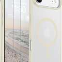 SPIDERCASE for iPhone Air Case, Magnetic Translucent Matte Case with 2PCS Tempered Glass Screen Protector Slim Phone Case for iPhone Air 6.5'', Antique White