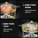 Chafing Dishes for Buffet 4 Pack, 6QT Round Chafing Dishes for Buffet [Elegant Gold and Silver Colors] Stainless Steel Chafing Dish Buffet Set for Any Party