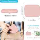 2 x evron Data Cable Organizer Box,Electronic Organizer Travel Case,SIM Card Pin,Phone Holder,for Office,Home,Desk Accessories(Pink Mirror)