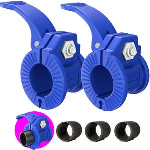 Barbell Clips 1 Inch Quick Release Weight Clamps 0.9-1.18inch Multi-Size Adjustable Olympic Clamps for Bars (Blue)