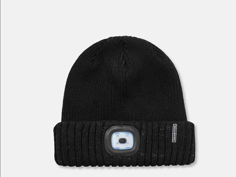 SEALSKINZ Waterproof Cold Weather Led Roll Cuff Beanie
, S/M