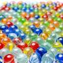 30 Pcs Color Mixing Glass Marbles Bulk Marble Games DIY and Home Decor, 25mm/1 inch, Assoted Color