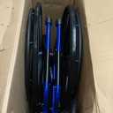 Drive Medical Blue Streak Lightweight Wheelchair with Swing-Away Footrests and Flip-Back Arms, Portable Folding Wheelchair for Adults and Seniors, 18 Inch Seat