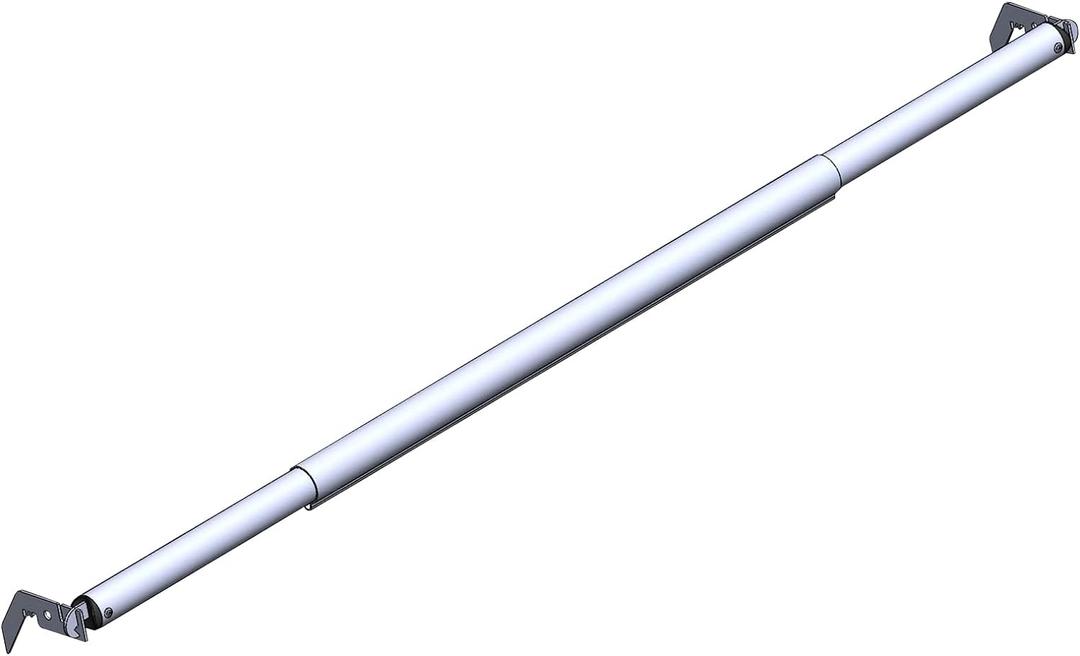 Hecis Double Layer Adjustable Crossbar and Hangers for Pipe and Drape Kit, 8-10ft Width Silvery Aluminum Backdrop Stand