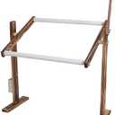 Adjustable Height Embroidery Hoop Stand, Antique Wooden Rack for Cross Stitch & Sewing, Cross Stitch Floor Stand Needlework Stand Holder for DIY Art & Stitching Projects