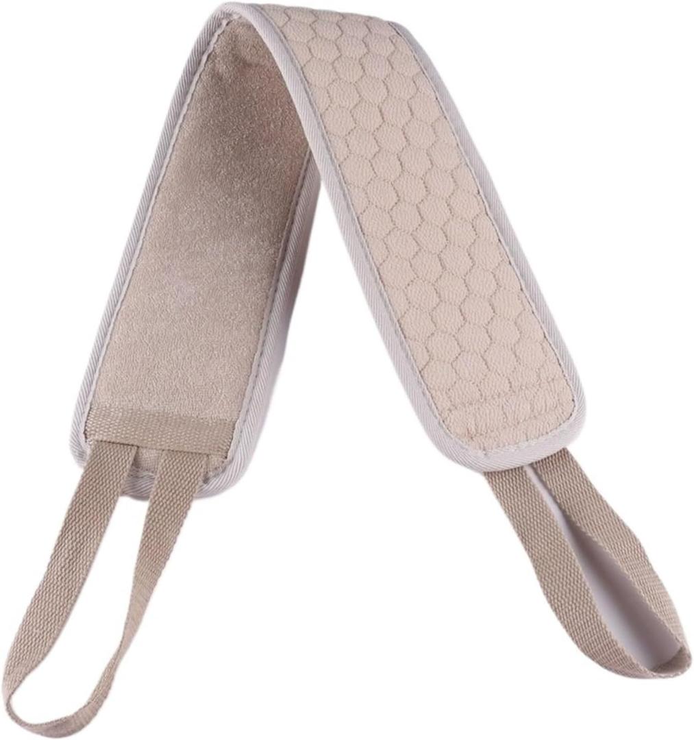 Bath Towel - Shower Exfoliating Back Scrubber Bath Belt Glove Deep Clean Body Washcloth Rear Scrub Pull Strap(Gray)