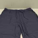 Weintee Men's 34" Inseam Tall Linen Pants with Pockets (X-Large Tall, Navy)