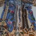 Women's Fashion Geometry Print Cover ups Tunic Kimono Cardigan Shawl, One Size