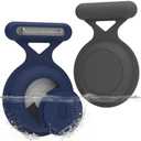 Waterproof Airtag Holder for Kids (4Pack), Hidden Air Tag Case with Pin, Full Cover GPS Tracker Clip Compatible with Apple Airtag for Toddlers, Children, Elderly, Clothing, Backpack (Gray/Blue)