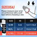 FEATOL Carpal Tunnel Wrist Brace Night Support, Thumb Spica Splint Right Hand for De Quervains Tenosynovitis, Tendonitis, Thumb Brace for Women Men, Black Blue, Small/Medium
