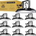 10 Pack UFO LED High Bay Light 150W, 16500Lm 5000K High Bay Shop Lights UL Listed with US Hook and U Bracket Mounting, Waterproof Commercial Plug & Play Lighting for Warehouse Factory Barn Shop Garage