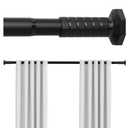 ZYLQOVISK Shower Curtain Rod Tension No Drilling,Adjustable 51-86 In, Black