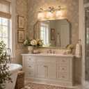 ANDY STAR Polished Chrome Vanity Light, 3-Light Crystal Wall Sconce