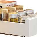 Pull Out Cabinet Organizer, Slide Out Drawer Carbon Steel Kitchen Storage Basket Roll-Out Shelf Pull Out Storage Box Set Cabinet Drawers Storage Racks Carbon Steel Kitchen Storage Basket (25cm elegant white, 25cm elegant white)