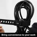 4Pcs 20-Inch Heavy-Duty Silicone Straps with Buckles, Reusable Adjustable Utility Tie Downs for Securing Truck Cargo, Luggage, Tools, Hoses