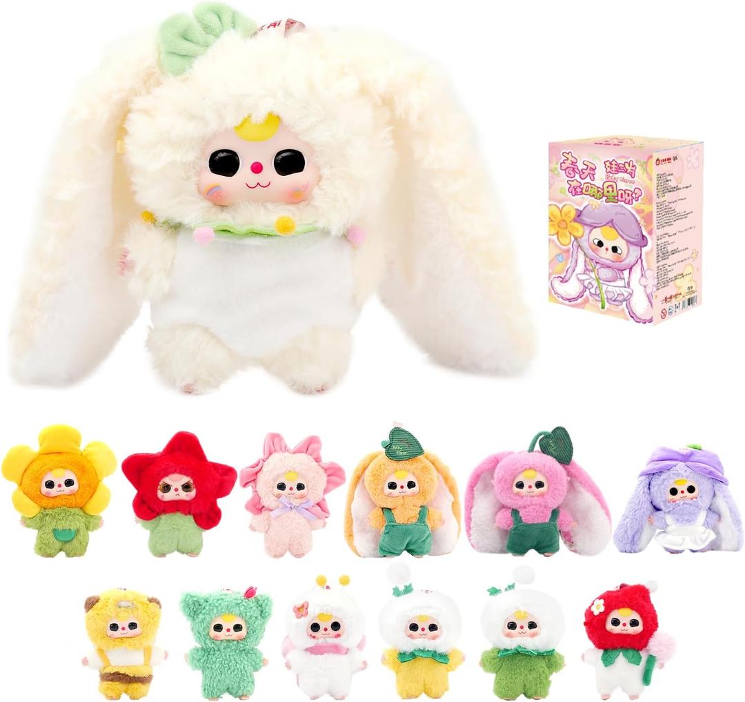 Baby Three Where's Spring? Series Plush Blind Box - Small Stuffed Figures Mini Random Toy Collectible Doll Cute Home Decorations - Birthday Mystery Single Box