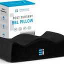 BBL Pillow After Surgery for Sitting - Brazilian Butt Lift Recovery Must Haves, Ergonomic Shaped Butt Pillow for Driving & Home, Post-Op Pain Relief Support (Black)