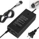 54.6V 2A (120W) 3 Prong Scooter Charger for Evercross H5/ Vsett 8, 8+, 9+(NOT for 9)/ JOYOR S5, G5, Y7-S/for KAABO Mantis 8, 8 Pro/Zero 8, 9 for 48V Lithium Li-ion Battery with 3 Holes Connector