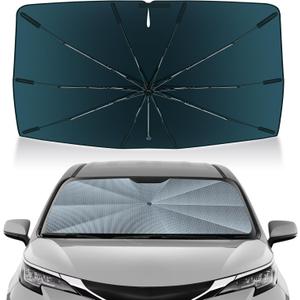 Autorder Windshield Sun Shade Umbrella for 2021-2026 Toyota Sienna Accessories,Upgraded Ice Crystal Material,Easy Setup Umbrella Sunshade for Car Windshield,100% Sun Blocking