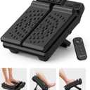 Foot Massager for Neuropathy,Plantar Fasciitis, High-Frequency Vibration Feet Massager with Heat, 30 Speed Levels & 3 Angles Relax Calf Leg and Foot for Circulation Pain Relief, Remote Control (Black)