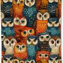 Vibrant Owl Blanket | Soft Warm Fuzzy Lightweight Flannel Colorful Owl Throw Perfect for Couch, Bed, Decor, Travel & Outdoor Use, Cozy Blankets for Adults Kids Women Boys Girls 6050 in