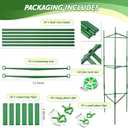 6 Pack Tomato Cage for Garden & Pots, Rust-Resistant Tomato Stakes Plant Cage Trellis Support for Climbing Vegetables Plants Flowers - 48 Inch