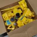 Tanlade 12 Set Excavator Cups with Straws, Plastic Excavator Shape Cup Reusable Plastic Cups Construction Themed Party Favor for Kids Construction Car Birthday Party