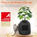 Lifewit Litter Box Cat with Faux Plant & Scoop, Hidden Enclosure Litter Tray with Odor Control & Carbon Filter in Living Room, Bedroom, Corner, Black