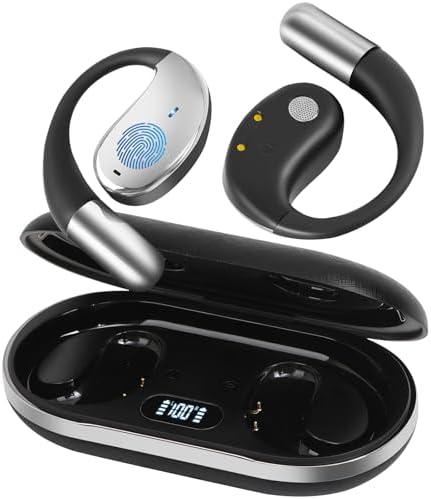 AI Language Translation Wireless Earbuds Bluetooth 5.4 Real Time Open Ear Headphones, Translator for 144 Languages & Accents,LED Digital Display Charging, Long Battery Life, Fit iOS and Android, Black