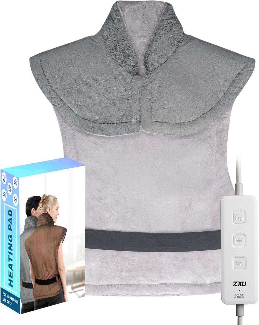 Extra Large Heating Pad for Back Pain Relief, 38" x 26" XXL Electric Heated Pad for Full Body, 3 Heat Settings, 11 ft Long Cord, Auto Shut Off